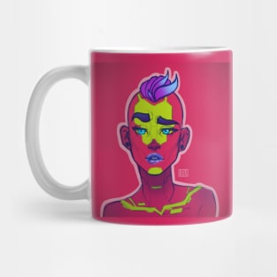 Magenta CyberGirl Mug